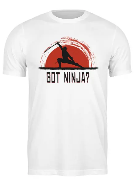Заказать мужскую футболку в Москве. Футболка классическая Got Ninja? от oneredfoxstore@gmail.com - готовые дизайны и нанесение принтов.