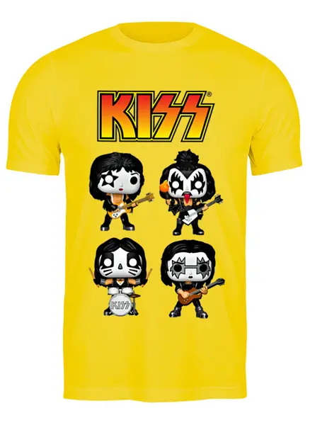 Заказать мужскую футболку в Москве. Футболка классическая Группа КИСС(Kiss)  от T-shirt print  - готовые дизайны и нанесение принтов.