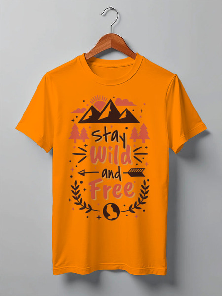 Заказать мужскую футболку в Москве. Футболка классическая Mountains от oneredfoxstore@gmail.com - готовые дизайны и нанесение принтов.