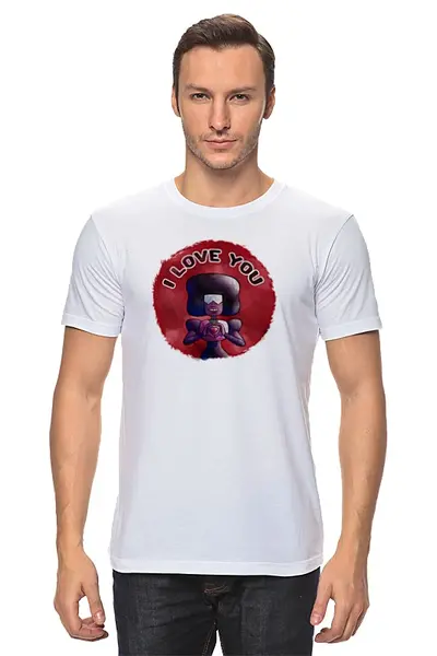 Заказать мужскую футболку в Москве. Футболка классическая Любовь от aleks_say - готовые дизайны и нанесение принтов.