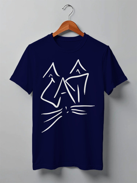 Заказать мужскую футболку в Москве. Футболка классическая Cat Lines от oneredfoxstore@gmail.com - готовые дизайны и нанесение принтов.