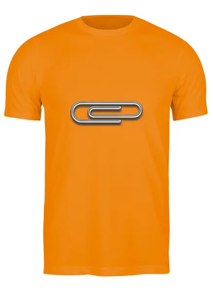 Заказать мужскую футболку в Москве. Футболка классическая Скрепка от gor144 - готовые дизайны и нанесение принтов.