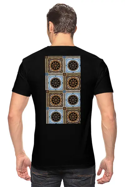 Заказать мужскую футболку в Москве. Футболка классическая Мозаичный орнамент от IrinkaArt  - готовые дизайны и нанесение принтов.
