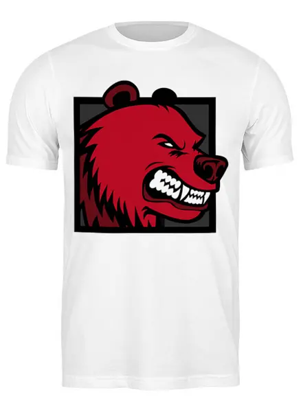 Заказать мужскую футболку в Москве. Футболка классическая RED BEAR от Jimmy Flash - готовые дизайны и нанесение принтов.