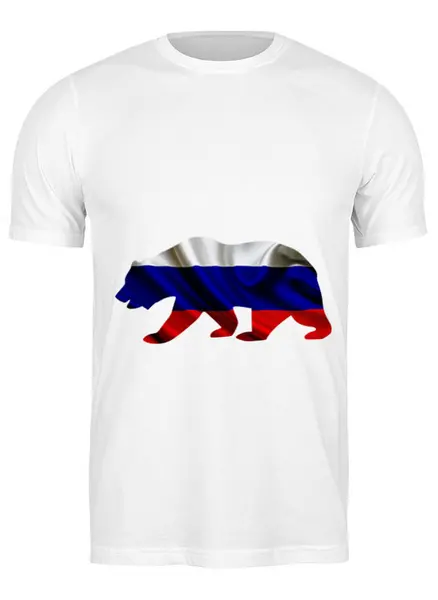 Заказать мужскую футболку в Москве. Футболка классическая Русский Медведь от FireFoxa - готовые дизайны и нанесение принтов.