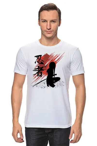 Заказать мужскую футболку в Москве. Футболка классическая Japan от oneredfoxstore@gmail.com - готовые дизайны и нанесение принтов.