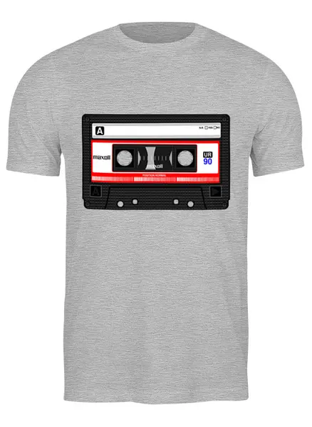 Заказать мужскую футболку в Москве. Футболка классическая кассета от Polilog - готовые дизайны и нанесение принтов.