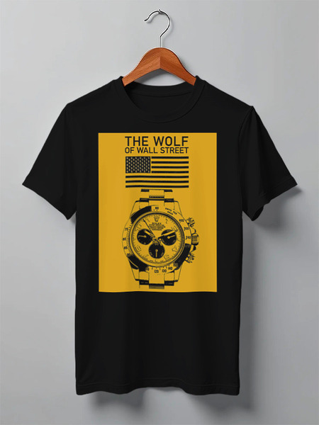 Заказать мужскую футболку в Москве. Футболка классическая The Wolf of Wall Street от KinoArt - готовые дизайны и нанесение принтов.