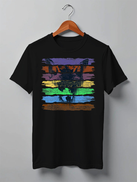 Заказать мужскую футболку в Москве. Футболка классическая Fox Here от oneredfoxstore@gmail.com - готовые дизайны и нанесение принтов.