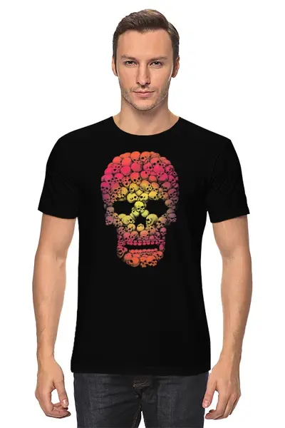 Заказать мужскую футболку в Москве. Футболка классическая Черепа от skull - готовые дизайны и нанесение принтов.