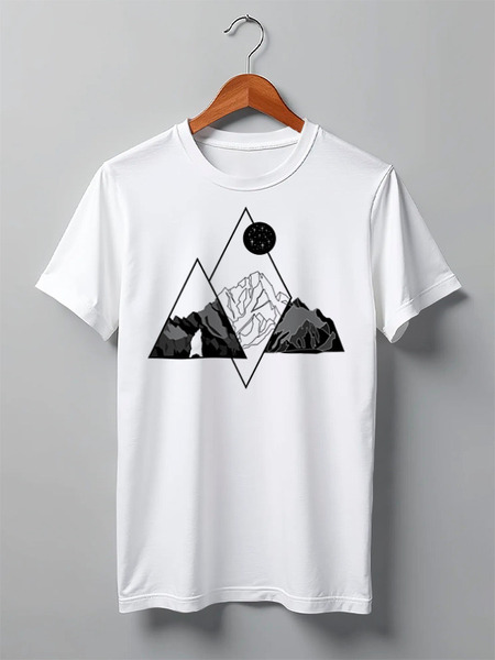 Заказать мужскую футболку в Москве. Футболка классическая Bear Here от oneredfoxstore@gmail.com - готовые дизайны и нанесение принтов.
