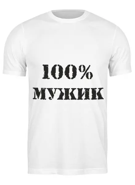 Заказать мужскую футболку в Москве. Футболка классическая 100 % мужик от MariYang  - готовые дизайны и нанесение принтов.