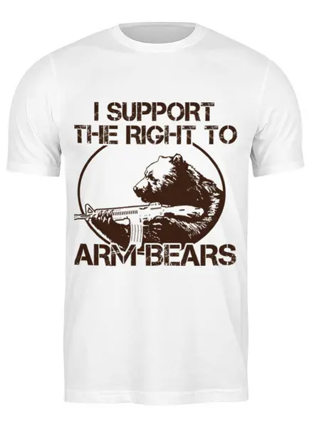Заказать мужскую футболку в Москве. Футболка классическая Медведь от cityswag - готовые дизайны и нанесение принтов.