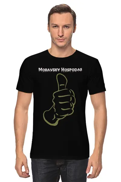 Заказать мужскую футболку в Москве. Футболка классическая Пивоварня  «Moravsky Hospodar». от Lev Kiirin - готовые дизайны и нанесение принтов.