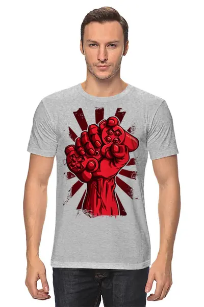 Заказать мужскую футболку в Москве. Футболка классическая Геймер от printik - готовые дизайны и нанесение принтов.