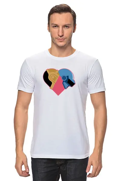 Заказать мужскую футболку в Москве. Футболка классическая Сердце  от ПРИНТЫ ПЕЧАТЬ  - готовые дизайны и нанесение принтов.