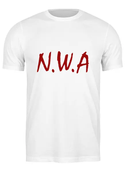 Заказать мужскую футболку в Москве. Футболка классическая группа N.W.A от Fedor - готовые дизайны и нанесение принтов.