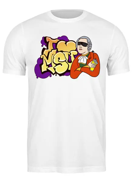 Заказать мужскую футболку в Москве. Футболка классическая МФ2 I Love MSU (Purple) от AR Print - готовые дизайны и нанесение принтов.