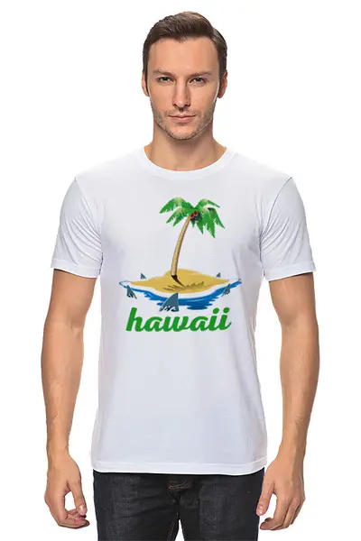 Заказать мужскую футболку в Москве. Футболка классическая Hawaii     от T-shirt print  - готовые дизайны и нанесение принтов.