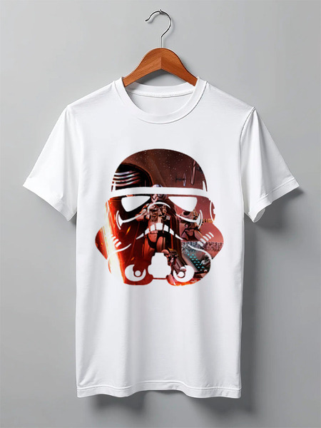 Заказать мужскую футболку в Москве. Футболка классическая StarWars v2. от webmaler - готовые дизайны и нанесение принтов.