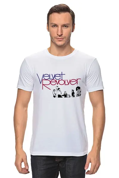 Заказать мужскую футболку в Москве. Футболка классическая Velvet revolver от Fedor - готовые дизайны и нанесение принтов.