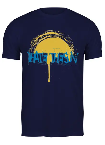 Заказать мужскую футболку в Москве. Футболка классическая I Hate The Sun от oneredfoxstore@gmail.com - готовые дизайны и нанесение принтов.