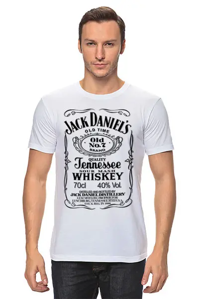 Заказать мужскую футболку в Москве. Футболка классическая Jack Daniel’s от balden - готовые дизайны и нанесение принтов.