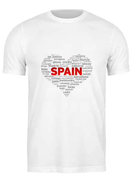 Заказать мужскую футболку в Москве. Футболка классическая Испания от Виктор Гришин - готовые дизайны и нанесение принтов.
