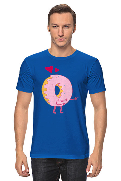 Заказать мужскую футболку в Москве. Футболка классическая Love donut от skynatural - готовые дизайны и нанесение принтов.