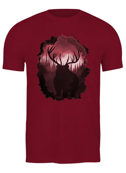 Заказать мужскую футболку в Москве. Футболка классическая Bear Horns от oneredfoxstore@gmail.com - готовые дизайны и нанесение принтов.