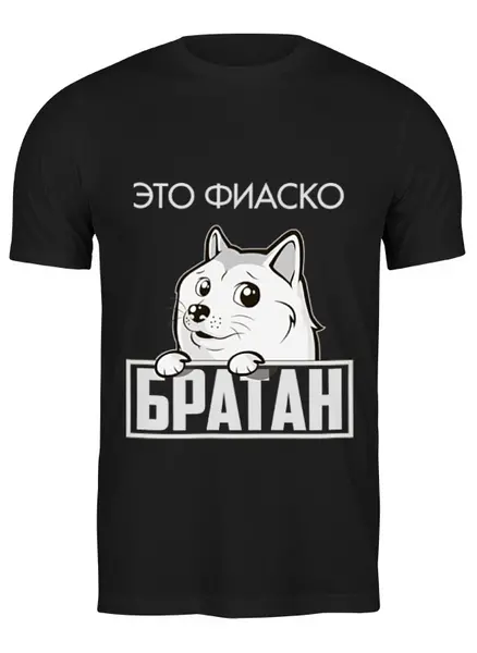 Заказать мужскую футболку в Москве. Футболка классическая Это фиаско, братан от Азамат Габдрахимов - готовые дизайны и нанесение принтов.