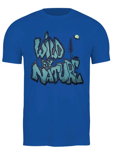 Заказать мужскую футболку в Москве. Футболка классическая Wild By Nature от oneredfoxstore@gmail.com - готовые дизайны и нанесение принтов.
