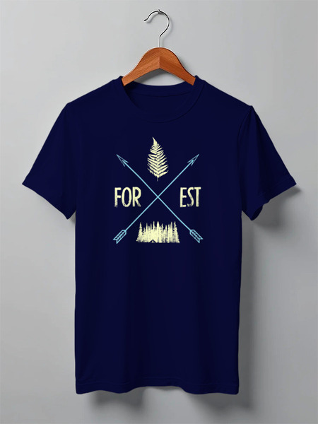 Заказать мужскую футболку в Москве. Футболка классическая Forest от oneredfoxstore@gmail.com - готовые дизайны и нанесение принтов.