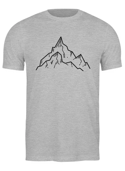 Заказать мужскую футболку в Москве. Футболка классическая MOuntains от oneredfoxstore@gmail.com - готовые дизайны и нанесение принтов.