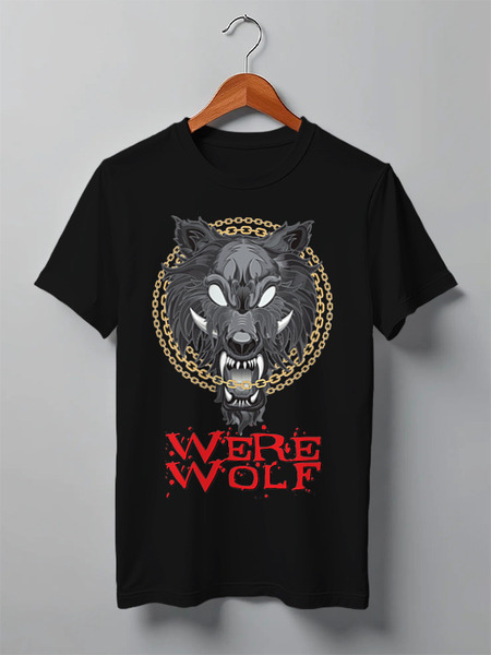 Заказать мужскую футболку в Москве. Футболка классическая ☠Werewolf☠ от balden - готовые дизайны и нанесение принтов.