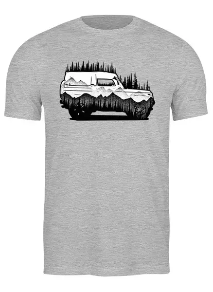 Заказать мужскую футболку в Москве. Футболка классическая Offroad от oneredfoxstore@gmail.com - готовые дизайны и нанесение принтов.