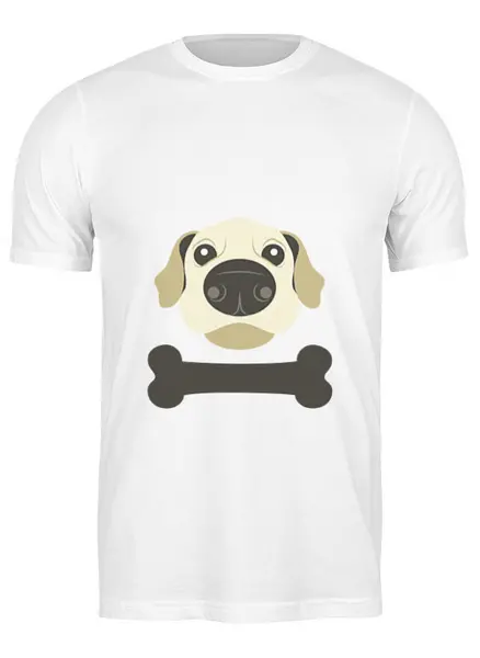 Заказать мужскую футболку в Москве. Футболка классическая Собака от Romanova - готовые дизайны и нанесение принтов.