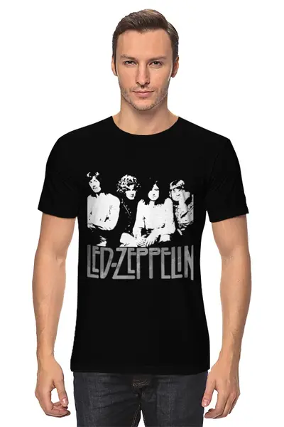 Заказать мужскую футболку в Москве. Футболка классическая Led Zeppelin от Павел - готовые дизайны и нанесение принтов.