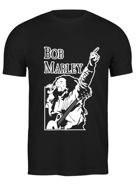 Заказать мужскую футболку в Москве. Футболка классическая Боб Марли от luta - готовые дизайны и нанесение принтов.