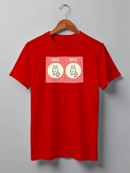 Заказать мужскую футболку в Москве. Футболка классическая Cats Here от oneredfoxstore@gmail.com - готовые дизайны и нанесение принтов.