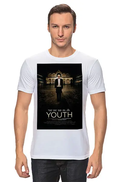 Заказать мужскую футболку в Москве. Футболка классическая Молодость / Youth от kino.printio.ru - готовые дизайны и нанесение принтов.