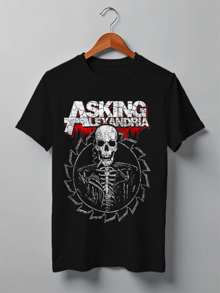 Заказать мужскую футболку в Москве. Футболка классическая Asking Alexandria от Серега Шнайдер - готовые дизайны и нанесение принтов.