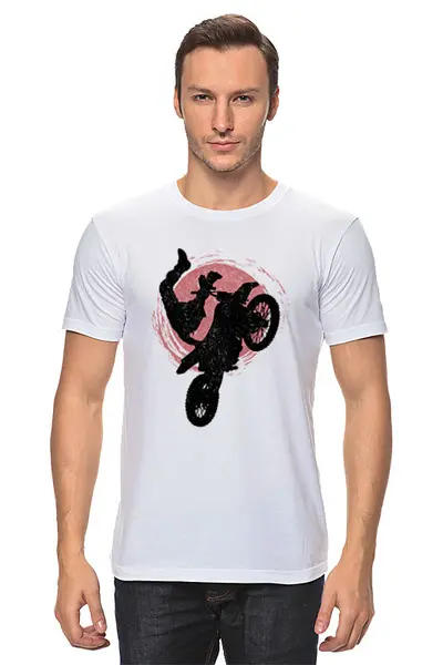 Заказать мужскую футболку в Москве. Футболка классическая Sun Ride от oneredfoxstore@gmail.com - готовые дизайны и нанесение принтов.