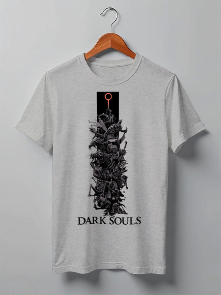 Заказать мужскую футболку в Москве. Футболка классическая Dark Souls от Mesk08 - готовые дизайны и нанесение принтов.