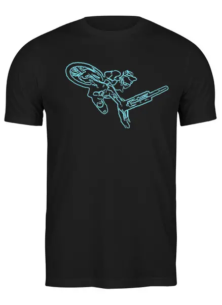 Заказать мужскую футболку в Москве. Футболка классическая Mountain Bike от oneredfoxstore@gmail.com - готовые дизайны и нанесение принтов.