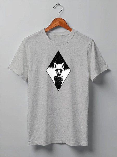 Заказать мужскую футболку в Москве. Футболка классическая Fox Here от oneredfoxstore@gmail.com - готовые дизайны и нанесение принтов.