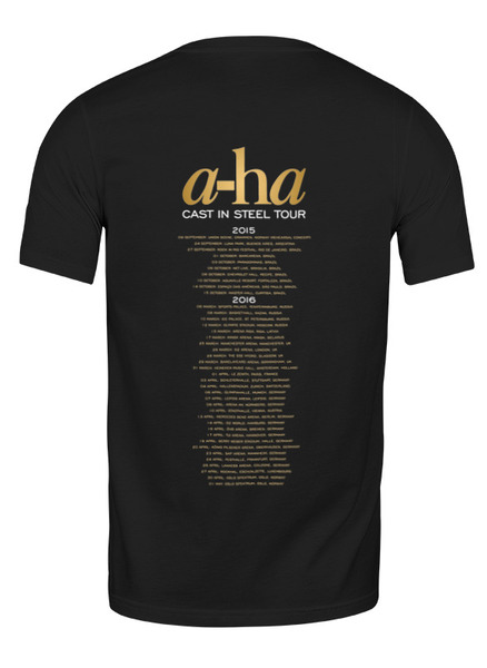 Заказать мужскую футболку в Москве. Футболка классическая a-ha / Cast In Steel Tour от OEX design - готовые дизайны и нанесение принтов.