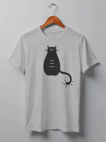 Заказать мужскую футболку в Москве. Футболка классическая Cats Here от oneredfoxstore@gmail.com - готовые дизайны и нанесение принтов.