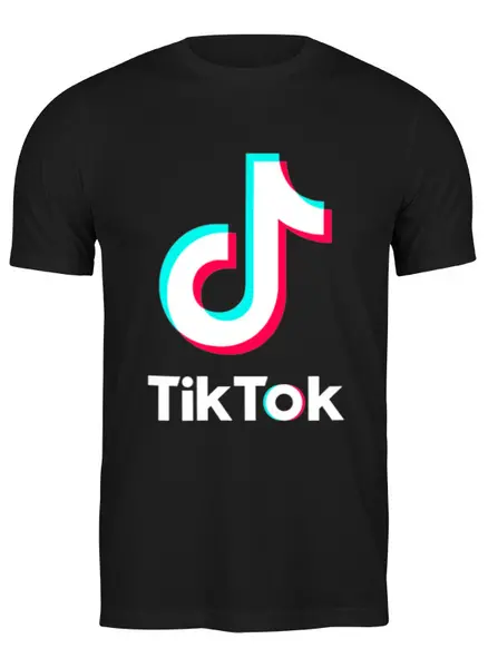 Заказать мужскую футболку в Москве. Футболка классическая TikTok  от DESIGNER   - готовые дизайны и нанесение принтов.