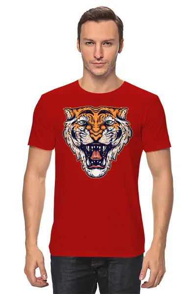 Заказать мужскую футболку в Москве. Футболка классическая Год тигра  от Print design  - готовые дизайны и нанесение принтов.
